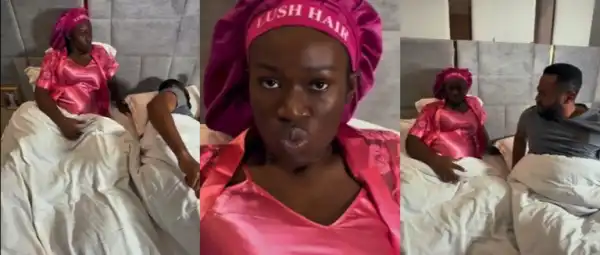 Pregnant Warri Pikin Hilariously Wakes Husband Up for Sleeping While She’s Awake