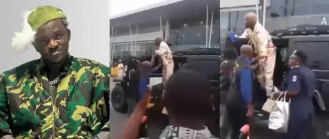 Drama As Portable Engages In Heated Clash At The Airport