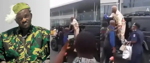 Drama As Portable Engages In Heated Clash At The Airport
