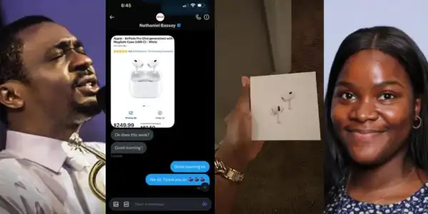 Nathaniel Bassey Buys New AirPods For Lady After Her Old One Broke During The Hallelujah Challenge