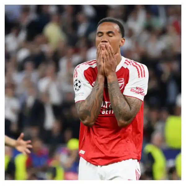 UCL Final: Gabriel becomes highest selling Arsenal shirt after PSG defeat