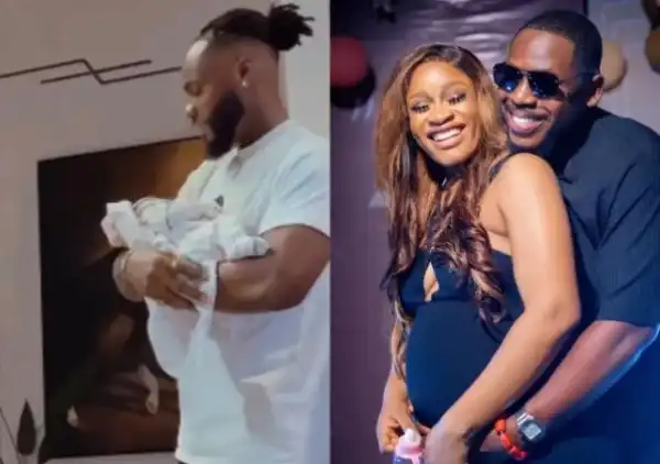 Prince Enwerem Visits Frodd’s House, Gifts Wife Dollar and Blesses Newborn Daughter (Video)