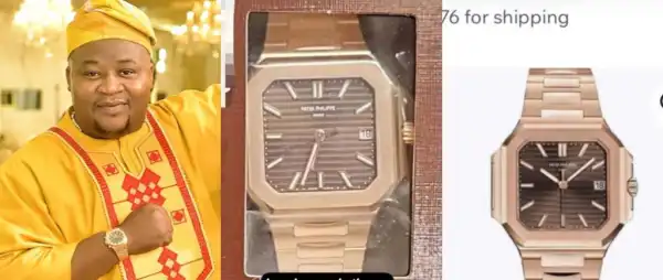Cubana Chief Priest Shows Off £151k Patek Philippe Watch, Claims Only davido Tinubu And Him Own one
