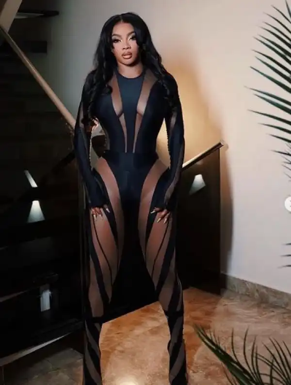 Toke Makinwa Shows Off Banging Body In Clinging See-through Bodysuit (Photos)