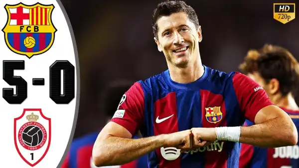 Barcelona vs Royal Antwerp 5 - 0 (Champions League Goals & Highlights)