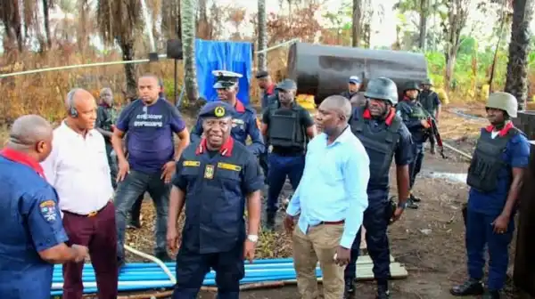 Rivers NSCDC Destroys Four Illegal Oil Refining Sites