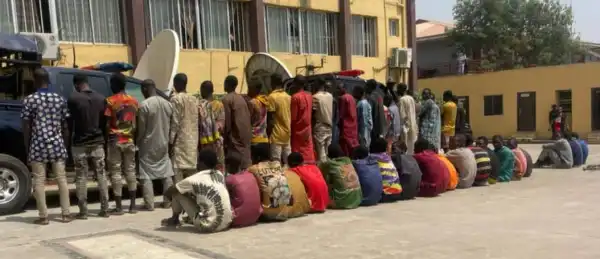 NSCDC Arrests 42 Suspected Bandits Posing As Miners In FCT