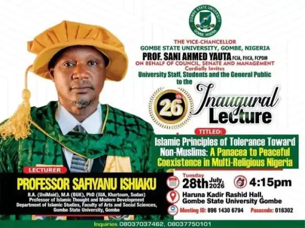 GOMSU announces 26th Inaugural Lecture