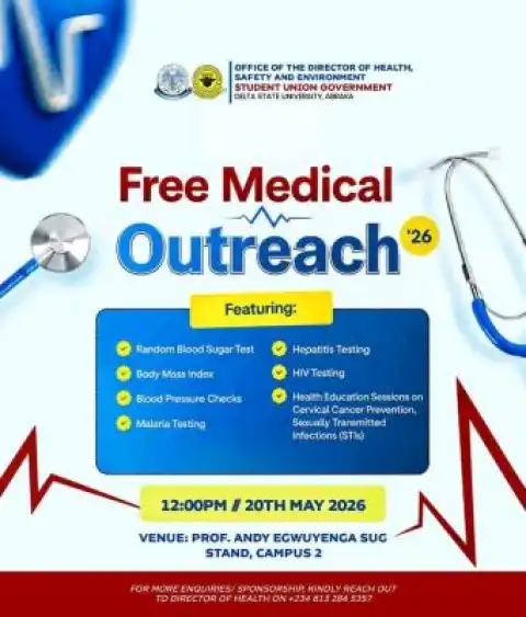 DELSU SUG schedules free Medical Outreach for Students