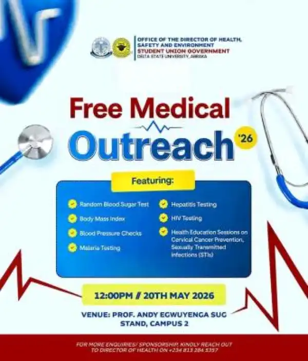 DELSU SUG schedules free Medical Outreach for Students