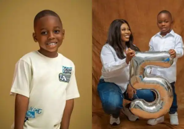 Wumi Toriola marks her son’s 5th birthday with heartfelt message
