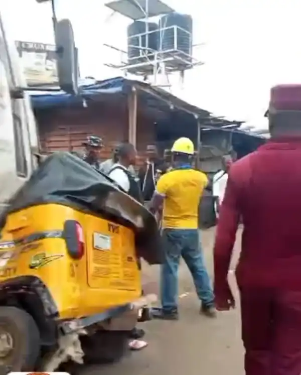 One dead, three critically injured in truck, tricycle accident in Lagos