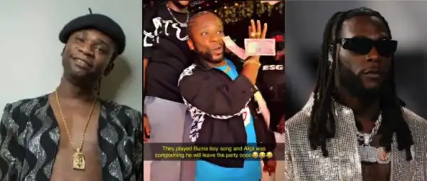 Speed Darlington Reacts Angrily To Burna Boy’s Song At Club