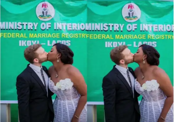 Nollywood Actress Etinosa Idemudia Ties the Knot with White Lover