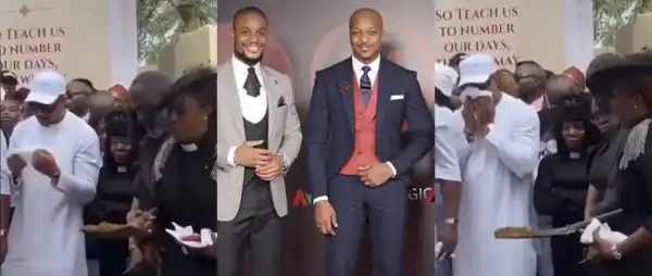 Emotional Moment IK Ogbonna Couldn’t Hold Back Tears at Alexx Ekubo’s Burial