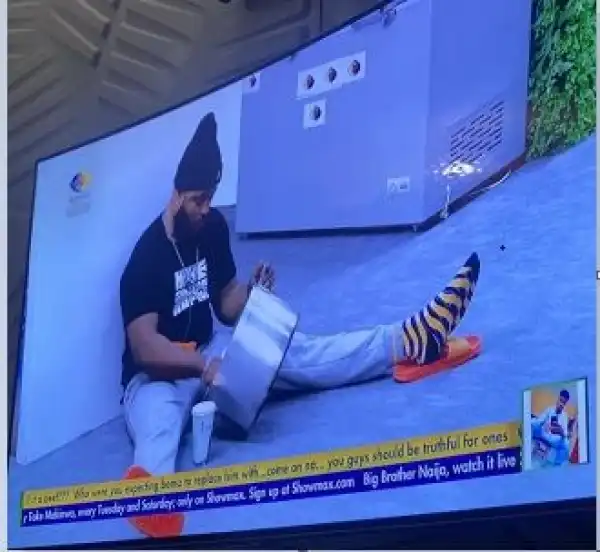 #BBNaija: Whitemoney Eating From Pot, Playing Around During Morning Workout (Video)