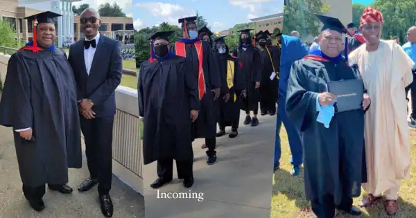 Davido’s Uncle, Ademola Adeleke Bags Degree In Criminal Justice From US University (Video)