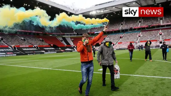 BREAKING: Manchester United fans break into Old Trafford to protest owners (Video)