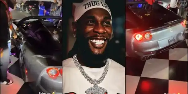 Burna Boy Flaunts His Newly Acquired Ferrari 812 GTS Worth $700k
