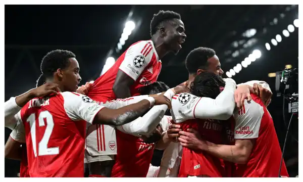EPL table: Arsenal edge West Ham, go 5pts clear of Man City