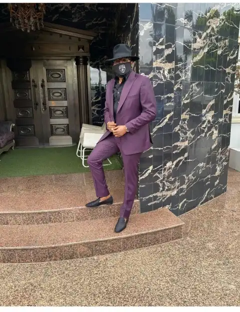 E-Money Rocks Police Customised Face Mask As He Steps Out In Style (Photos)