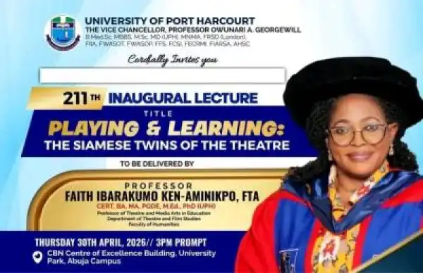 UNIPORT announces 211th Inaugural Lecture