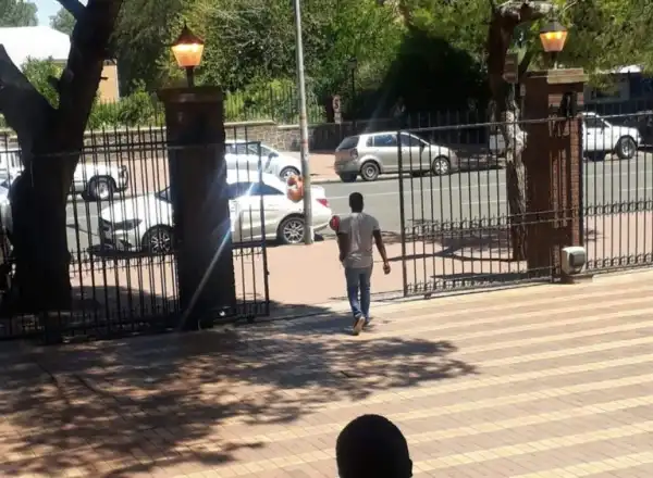 VALENTINES SHOCK: Man who tried to surprise his girlfriend at work gets the shock of his life