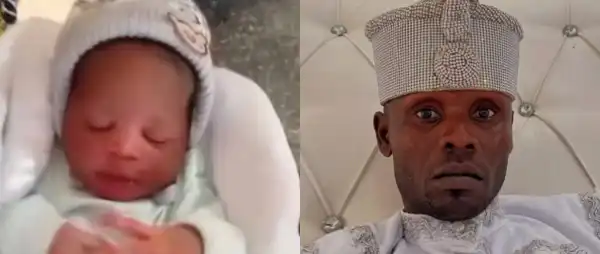 Oba Solomon Agbaye Celebrates Arrival Of Newborn With Wife