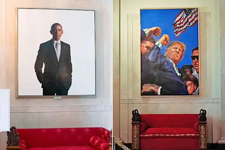 White House replaces Obama portrait with painting depicting Trump assassination attempt