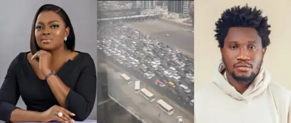 Funke Akindele And Nasboi Cries Out Over Traffic Gridlock In Lagos
