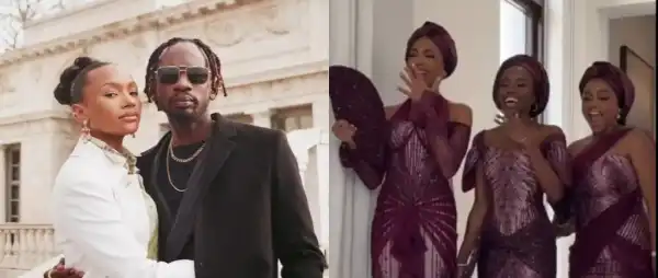 Reactions Trail Temi Otedola’s Bridesmaids At Traditional Wedding