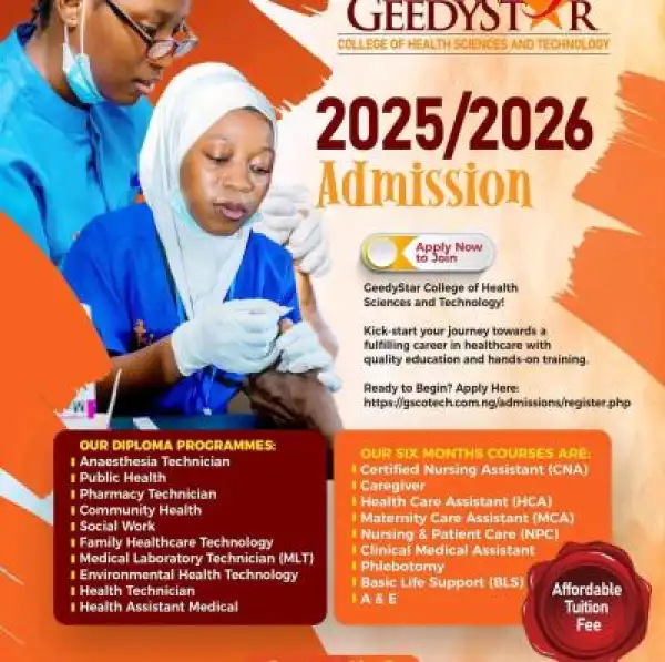 Geedy Star College of Health Science and Technology releases admission form, 2025/2026