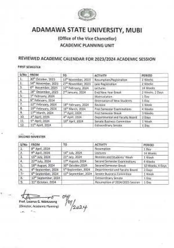 ADSU reviewed academic calendar for 2023/2024