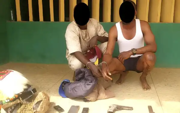 Police Intercept Cultists With Pistol, Masquerade Regalia