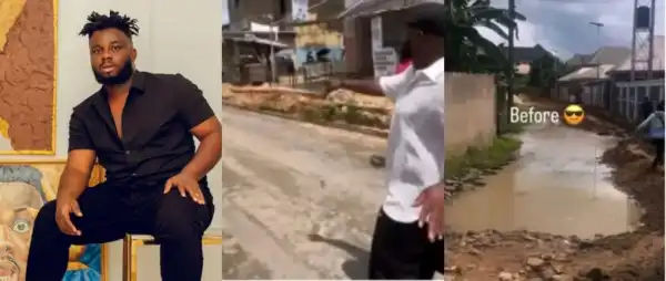 Sabinus Flaunts Self-Funded Road Project in Port Harcourt With ‘Before and After’ Clips
