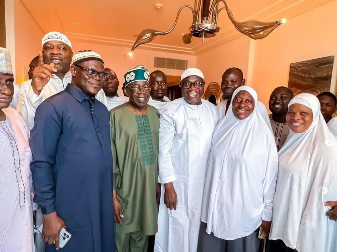 Senator Ajibola Bashiru Meets Tinubu In Mecca (Pictures)