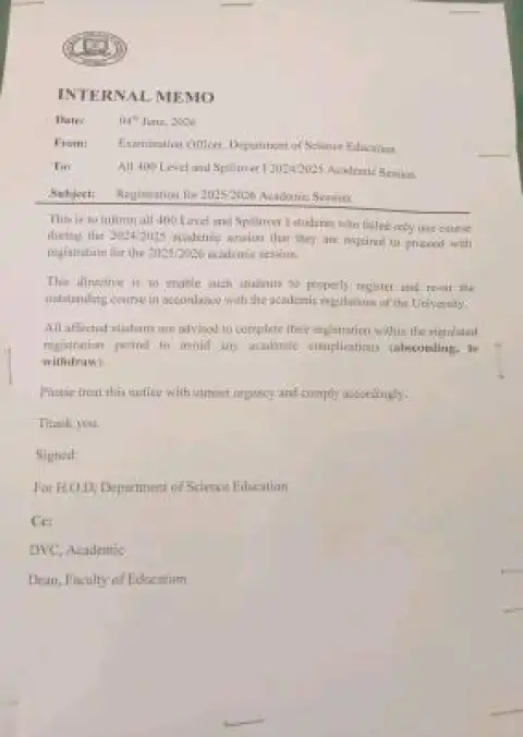 UMYUK registration notice to 400L and spillover students