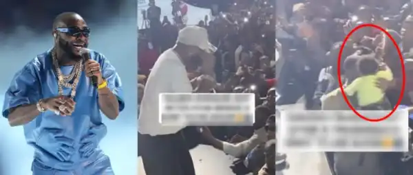 “Are You Crazy?”- Davido Lashes Out At Fan For Bringing Baby To Loud Party In Abia