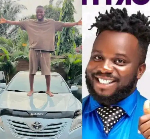 Skitmaker, Nduka Overjoyed As His Boss, Sabinus, Gifts Him a Car (Photo)