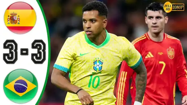 Spain vs Brazil 3 - 3 (Friendly 2024 Goals & Highlights)