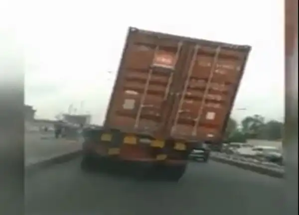 Commotion As Truck Crushes Masquerader To Death In Lagos