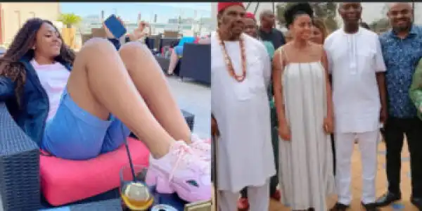 Regina Daniels looking old and jaded at Pete Edochie’s birthday