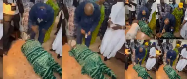 “This Man Is Humble” – Nigerians React as Governor Adeleke Lies Flat to Honour Elder Brother Adedeji Adeleke