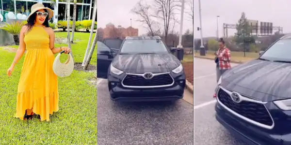 Congratulations pour in as actress Doris Simeon acquires a brand new car