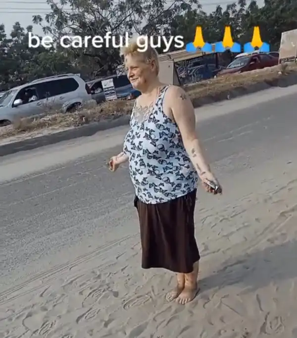 White woman sparks concern as she