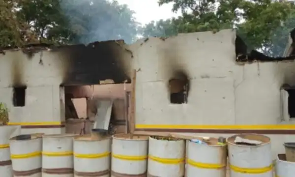 Suspected bandits attack security base, cart away properties in Oyo [PHOTOS]