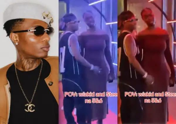 Wizkid Spotted Holding Well-Endowed Lady’s Waist At Nightclub In Lagos