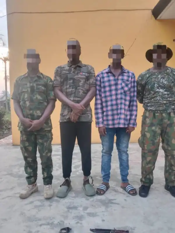 A’Ibom: Police apprehend 4 suspected kidnappers in military uniform