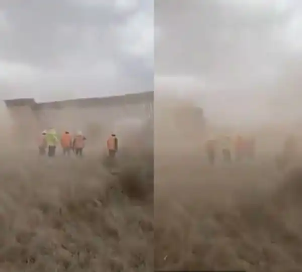 Moment Hurricane Hanna destroyed part of Donald Trump