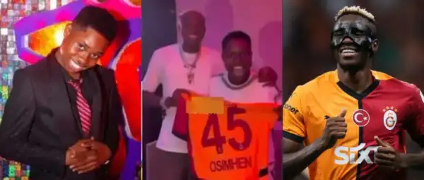Victor Osimhen Gifts Peller His Jersey, Influencer Loses Composure On Livestream